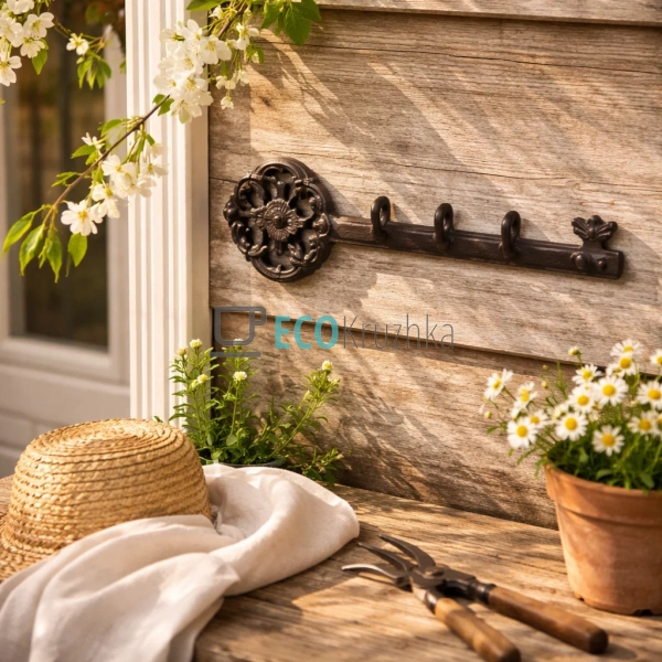 Вішалка Ключ чавунна 29х3х9 см (992-591) Вішалка Ключ чавунна 29х3х9 см (992-591)