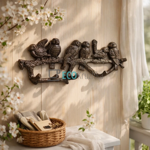 Вішалка Птахи чавунна 28.5х3.3х11.6 см (992-758) Вішалка Птахи чавунна 28.5х3.3х11.6 см (992-758)