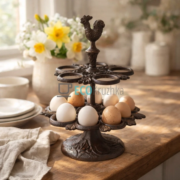 Підставка для 12 яєць чавунна 19х19х24 см (992-587)