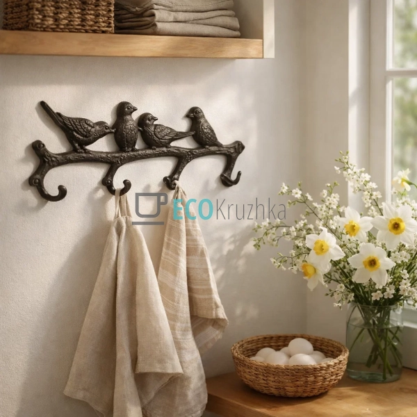 Вішалка Птахи чавун 29х3х11 см (992-777)