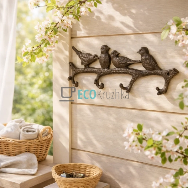 Вішалка Птахи чавун 29х3х11 см (992-777)