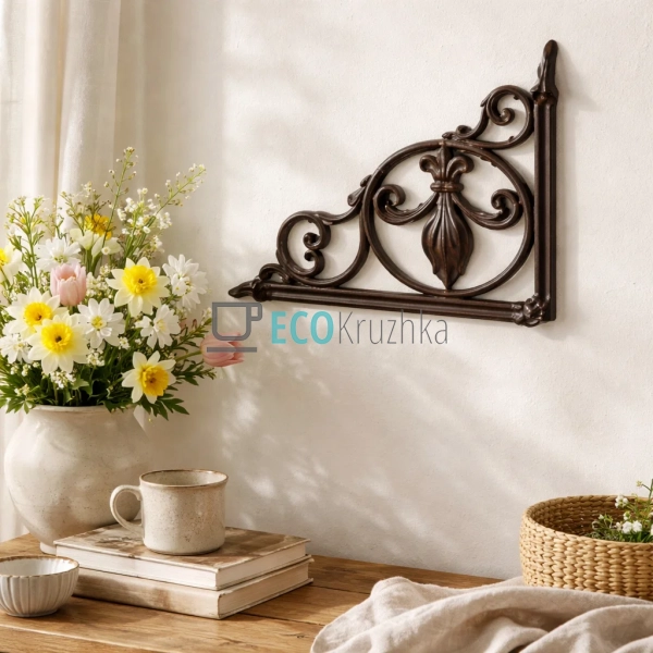 Кронштейн настінний чавунний 23.5х3х17.5 см (992-749)