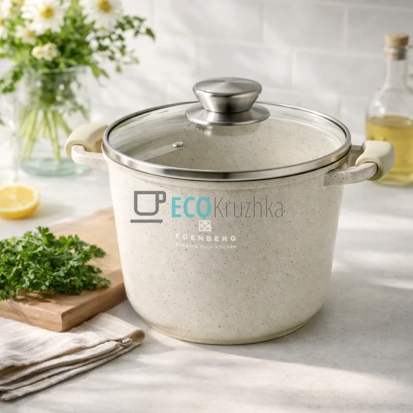 Каструля глибока Edenberg EB-3961 4 л з кришкою та марму ... Каструля глибока Edenberg EB-3961 4 л з кришкою та марму ...