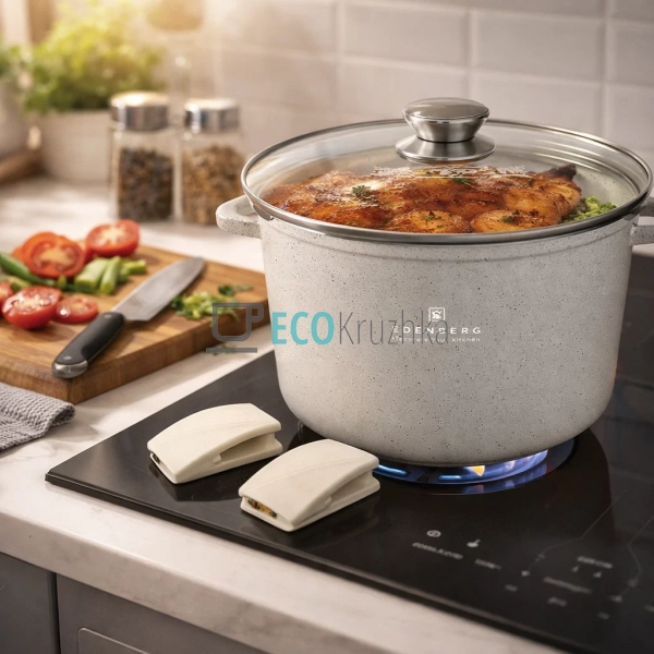 Каструля глибока Edenberg EB-3962 6.2 л з кришкою та мар ... Каструля глибока Edenberg EB-3962 6.2 л з кришкою та мар ...