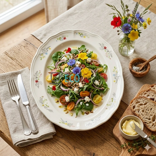 Блюдо порцелянове Flower Motives 33 см для сервірування  ...