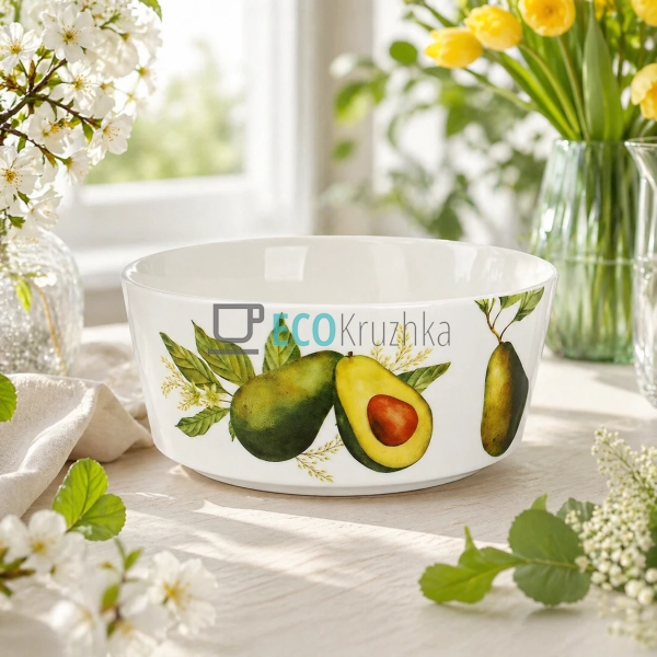 Салатник порцеляновий Avocado Garden 1.8 л (K321)