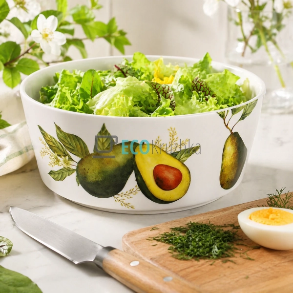 Салатник порцеляновий Avocado Garden 1.8 л (K321)