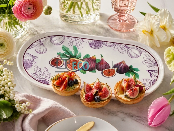 Блюдо порцелянове овальне Fig Velvet 30х16х2.3 см (K327)