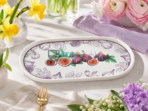 Блюдо порцелянове овальне Fig Velvet 30х16х2.3 см (K327)