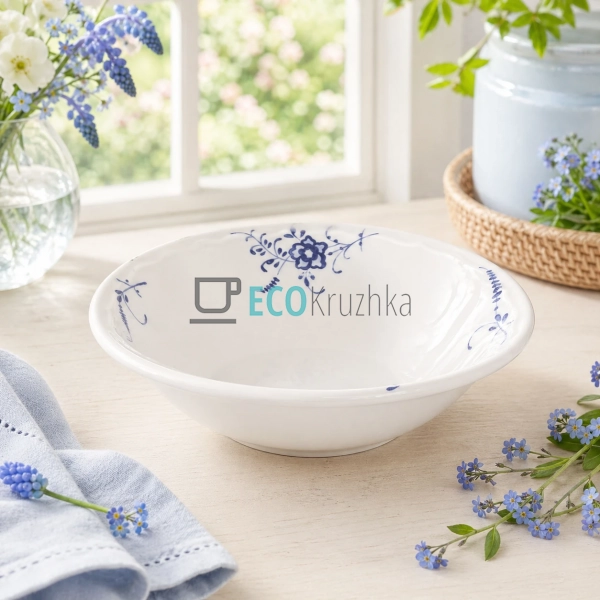 Салатник порцеляновий Azure Blossom 550 мл (K277)