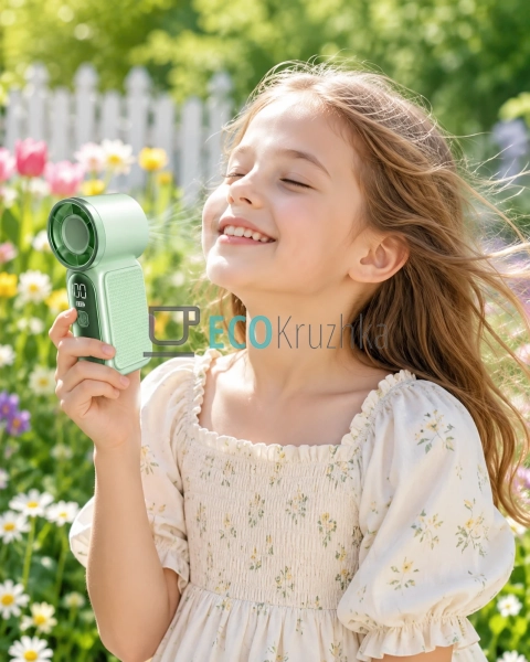 Акумуляторний ручний вентилятор NF-9761 з LED-дисплеєм і ...