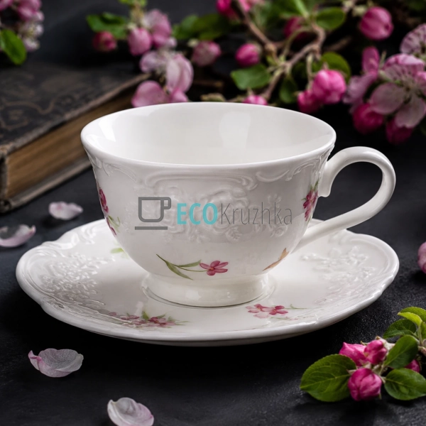 Чашка з блюдцем порцелянові Chateau Roses Collection 250 ... Чашка з блюдцем порцелянові Chateau Roses Collection 250 ...