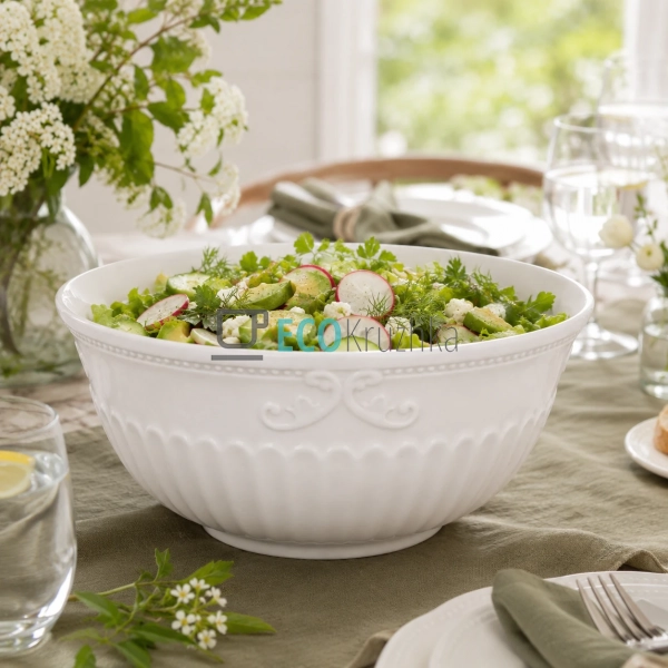 Порцеляновий салатник Elegance White 20.2 см білий для с ... Порцеляновий салатник Elegance White 20.2 см білий для с ...