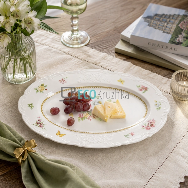 Блюдо порцелянове овальне Chateau Roses Collection 33×21 ... Блюдо порцелянове овальне Chateau Roses Collection 33×21 ...