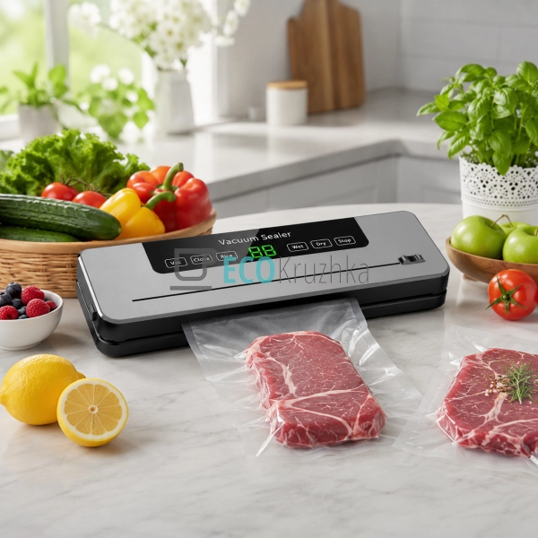 Вакууматор побутовий для продуктів їжі 120W вакуумний па ... Вакууматор побутовий для продуктів їжі 120W вакуумний па ...
