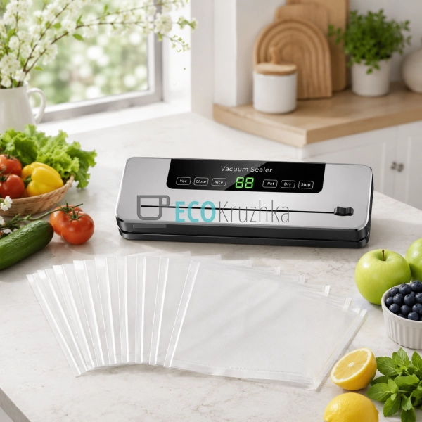 Вакууматор побутовий для продуктів їжі 120W вакуумний па ... Вакууматор побутовий для продуктів їжі 120W вакуумний па ...
