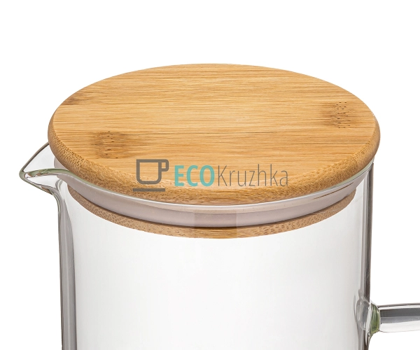 Глечик 1500 мл Hand drawn flover background з бамбуковою ...