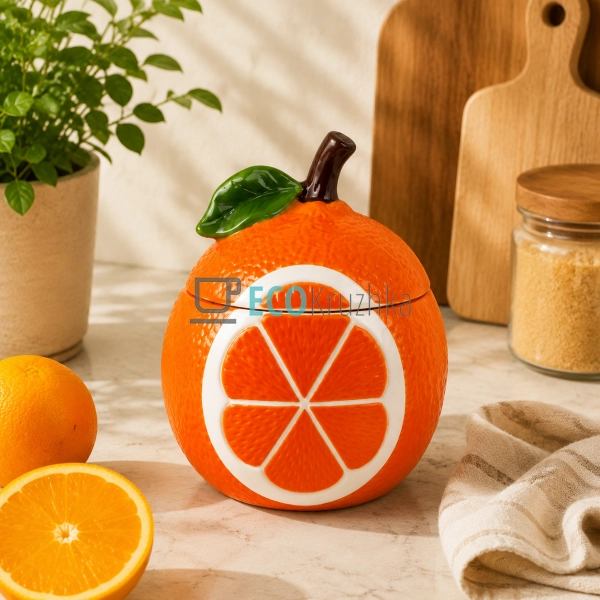 Керамічна банка для зберігання Orange 700 мл (304-087)