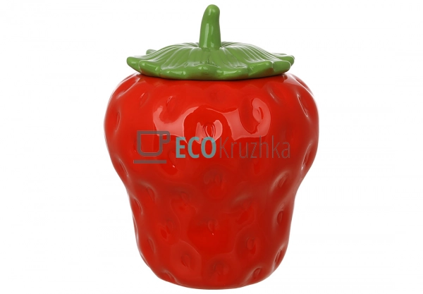 Керамічна банка Strawberries 750 мл для зберігання проду ... Керамічна банка Strawberries 750 мл для зберігання проду ...