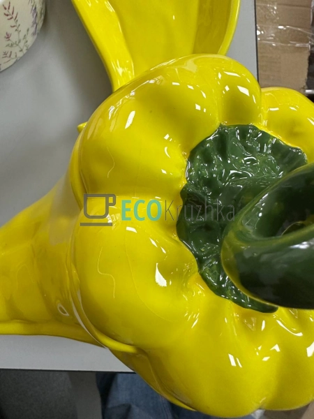УЦІНКА Банка керамічна "Pepper" 1000мл, Жовтий УЦІНКА Банка керамічна "Pepper" 1000мл, Жовтий