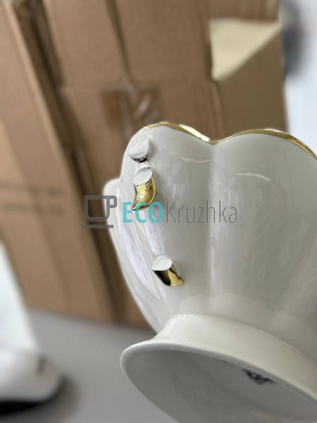 УЦІНКА Фруктовниця порцелянова із золотом, 31.5см