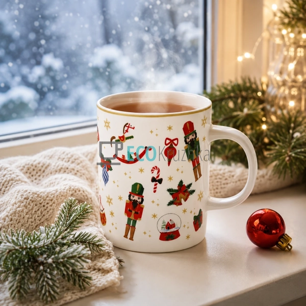 Новорічний порцеляновий кухоль Christmas 400 мл із луску ... Новорічний порцеляновий кухоль Christmas 400 мл із луску ...