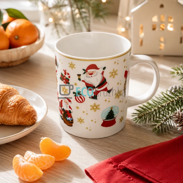 Новорічний порцеляновий кухоль Christmas 400 мл з Санта- ... Новорічний порцеляновий кухоль Christmas 400 мл з Санта- ...