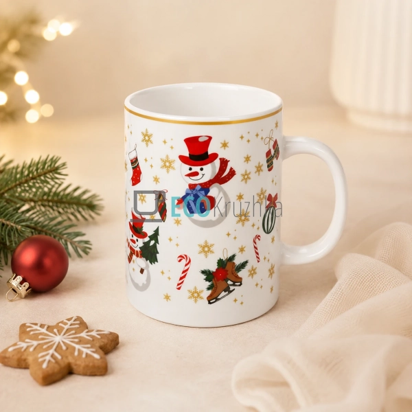 Новорічний порцеляновий кухоль Christmas 400 мл зі сніго ... Новорічний порцеляновий кухоль Christmas 400 мл зі сніго ...