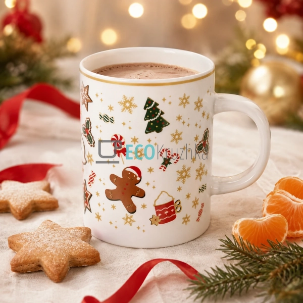 Новорічний порцеляновий кухоль Christmas 400 мл із пряни ... Новорічний порцеляновий кухоль Christmas 400 мл із пряни ...