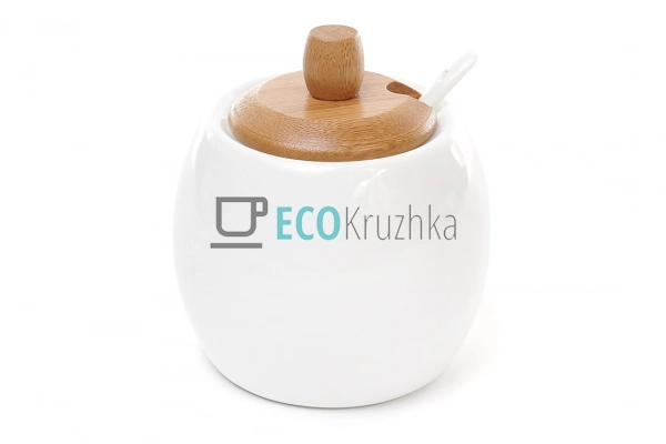 УЦІНКА Цукорниця з ложкою з бамбуковою кришкою Naturel УЦІНКА Цукорниця з ложкою з бамбуковою кришкою Naturel
