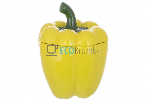 УЦІНКА Банка керамічна "Pepper" 550мл, колір - жовтий УЦІНКА Банка керамічна "Pepper" 550мл, колір - жовтий