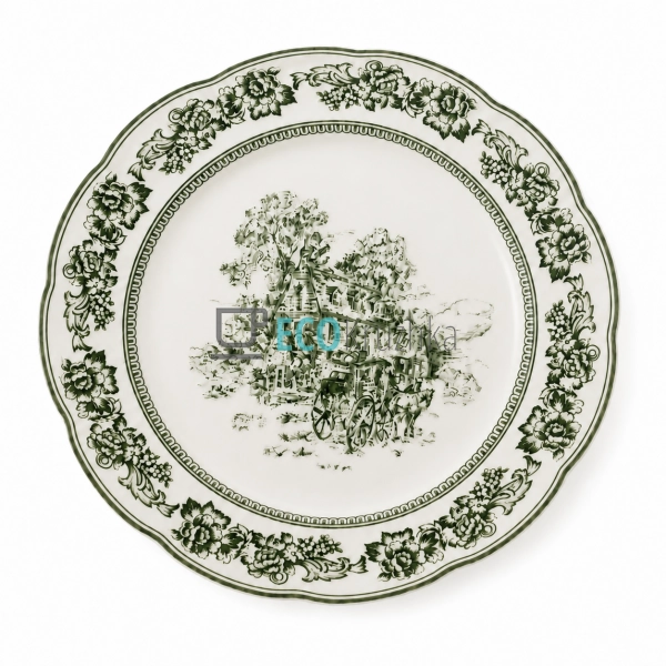 Порцелянова тарілка Heritage Toile Collection Green 27×3 ... Порцелянова тарілка Heritage Toile Collection Green 27×3 ...