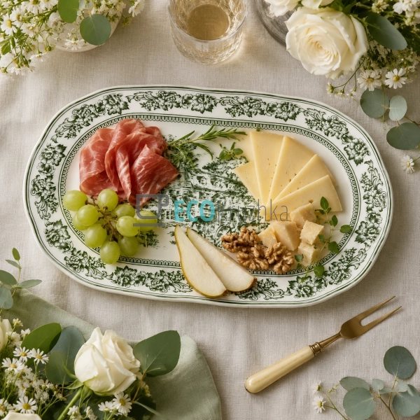 Порцелянове блюдо Heritage Toile Collection Green 35,5×2 ... Порцелянове блюдо Heritage Toile Collection Green 35,5×2 ...