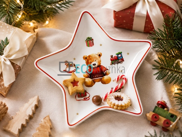 Блюдо My Teddy Bear у формі зірки 23,5 см (K150) Блюдо My Teddy Bear у формі зірки 23,5 см (K150)