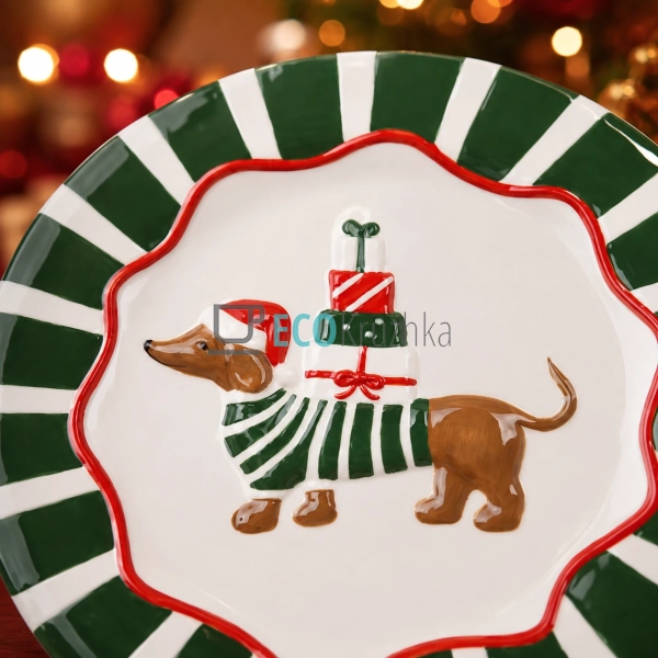 Керамічне блюдо Candy Collection Весела такса 25,7×2,4 с ... Керамічне блюдо Candy Collection Весела такса 25,7×2,4 с ...