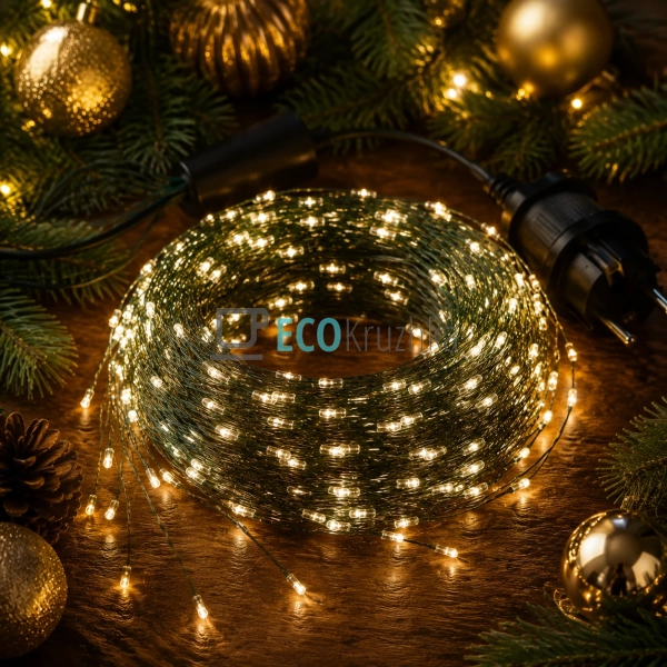 Гірлянда-пучок LED 360 міні-лампочок, 18 ниток по 2 м, т ... Гірлянда-пучок LED 360 міні-лампочок, 18 ниток по 2 м, т ...