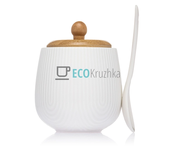 Цукорниця з ложкою та бамбуковой кришкой 300 мл PJ03431- ... Цукорниця з ложкою та бамбуковой кришкой 300 мл PJ03431- ...