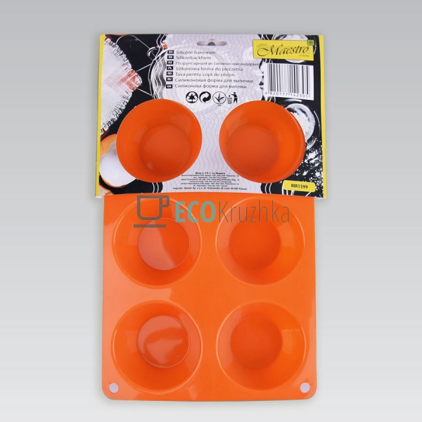 Форма для випічки 6 кексів Силіконова Коло Maestro MR-15 ... Форма для випічки 6 кексів Силіконова Коло Maestro MR-15 ...