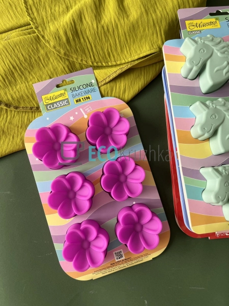 Форма для випічки 6 кексів Силіконова Квіти Maestro MR-1 ... Форма для випічки 6 кексів Силіконова Квіти Maestro MR-1 ...