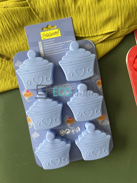 Форма для випічки 6 кексів Силіконова Кекс Maestro MR-15 ... Форма для випічки 6 кексів Силіконова Кекс Maestro MR-15 ...