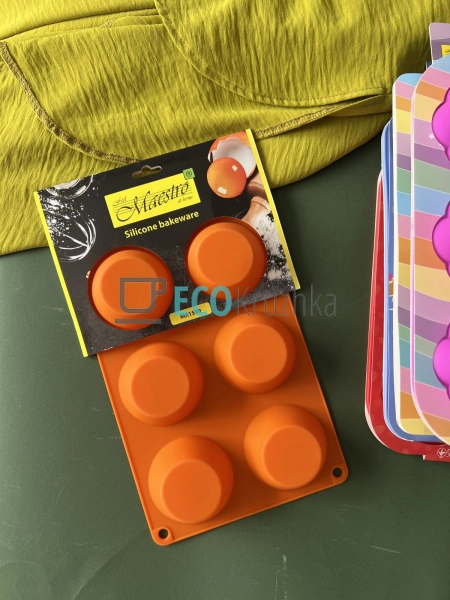 Форма для випічки 6 кексів Силіконова Коло Maestro MR-15 ... Форма для випічки 6 кексів Силіконова Коло Maestro MR-15 ...
