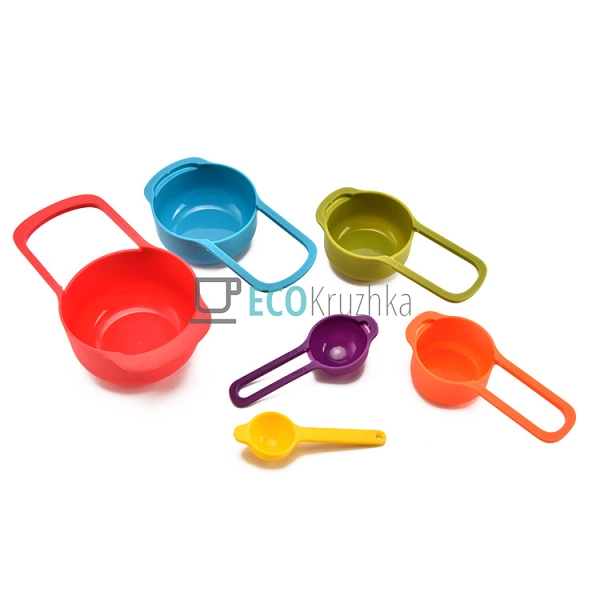 Набір мірних ложок Пластмасовий З 6 Ти Штук FRU-005 Набір мірних ложок Пластмасовий З 6 Ти Штук FRU-005