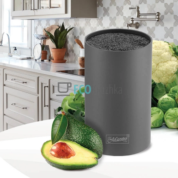 Підставка для ножів кругла 18 х 11 см з наповнювачем Сір ...