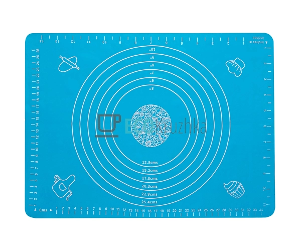 Силіконовий килимок для розкочування тіста 45х64 см Блак ...