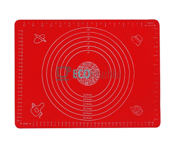 Силіконовий килимок для розкочування тіста 45х64 см Черв ...