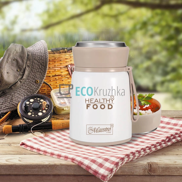Термос Maestro харчової обідній для супу 530мл з нержаві ...