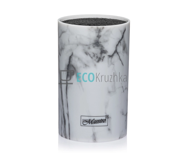 Підставка для ножів кругла 18 х 11 см з наповнювачем Біл ...