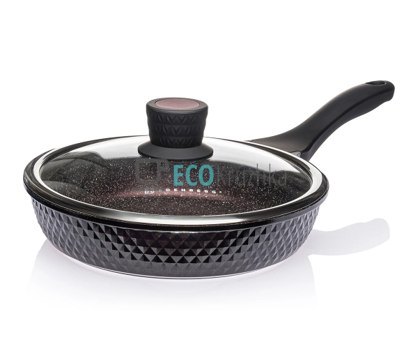 Глибока сковорода з кришкою та гранітним покриттям 28 х 6 см. Edenberg EB-14138