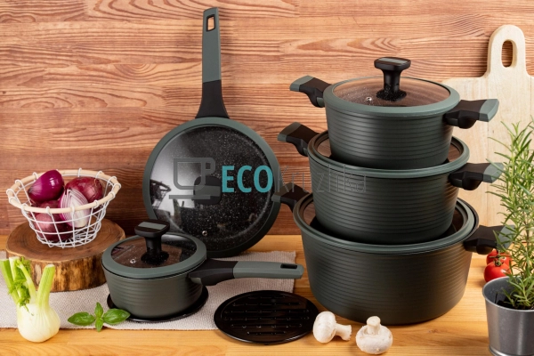 Набір каструль Edenberg 12 предметів з мармуровим антипр ... Набір каструль Edenberg 12 предметів з мармуровим антипр ...