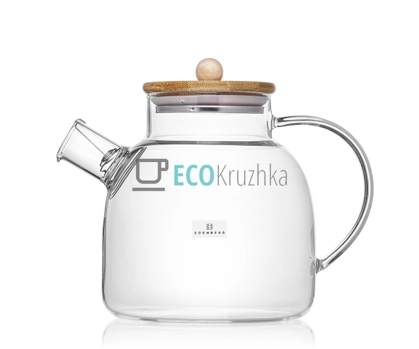 Чайник для заварювання скляний з бамбуковою кришкою 1500 ... Чайник для заварювання скляний з бамбуковою кришкою 1500 ...